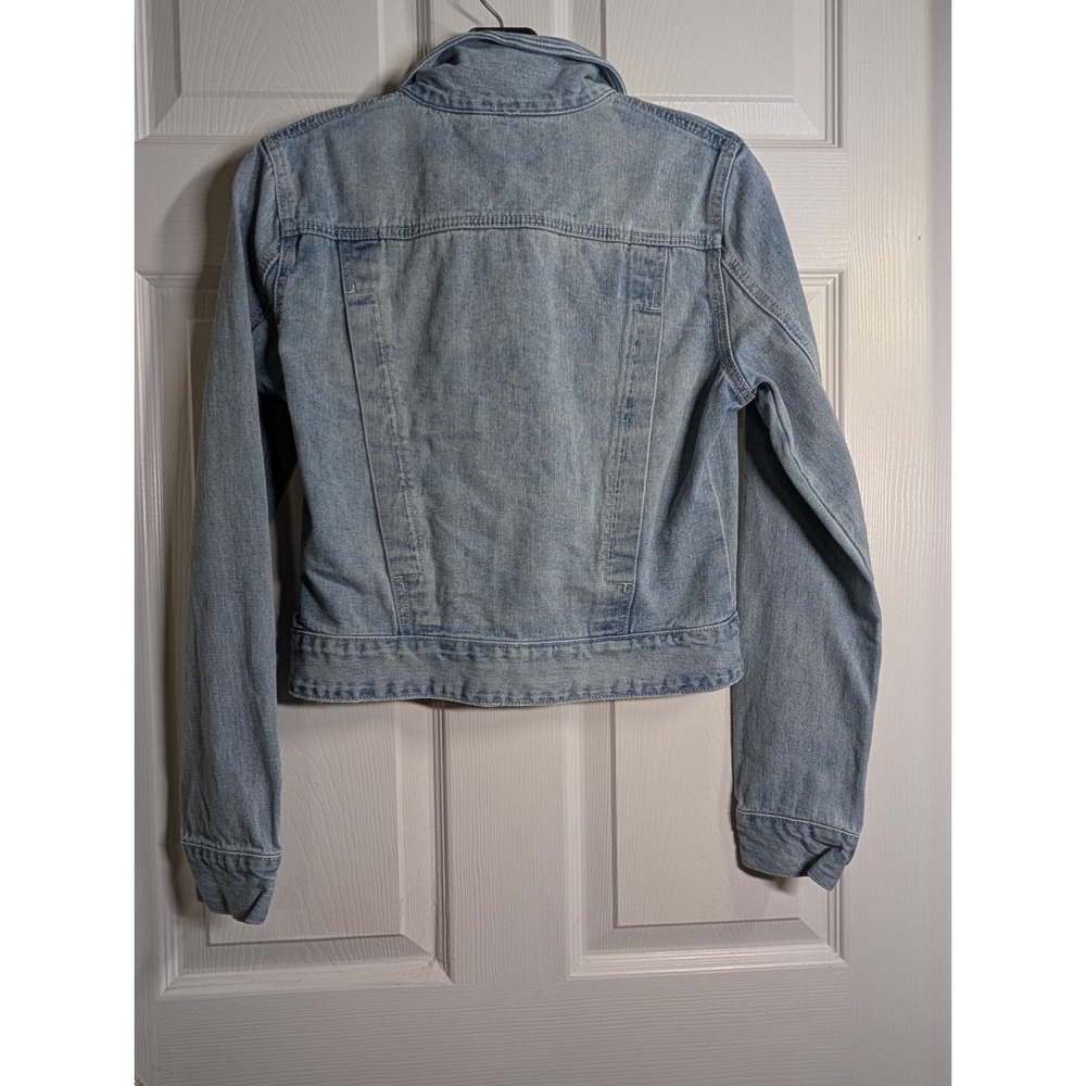 FREE PEOPLE Womens XS‎ Blue Denim Button-Up Pockets Jean Jacket - Picture 8 of 8